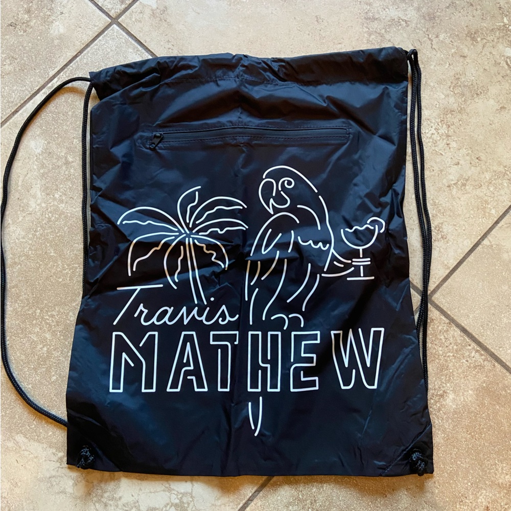 Travis Mathew Black Drawstring Bag